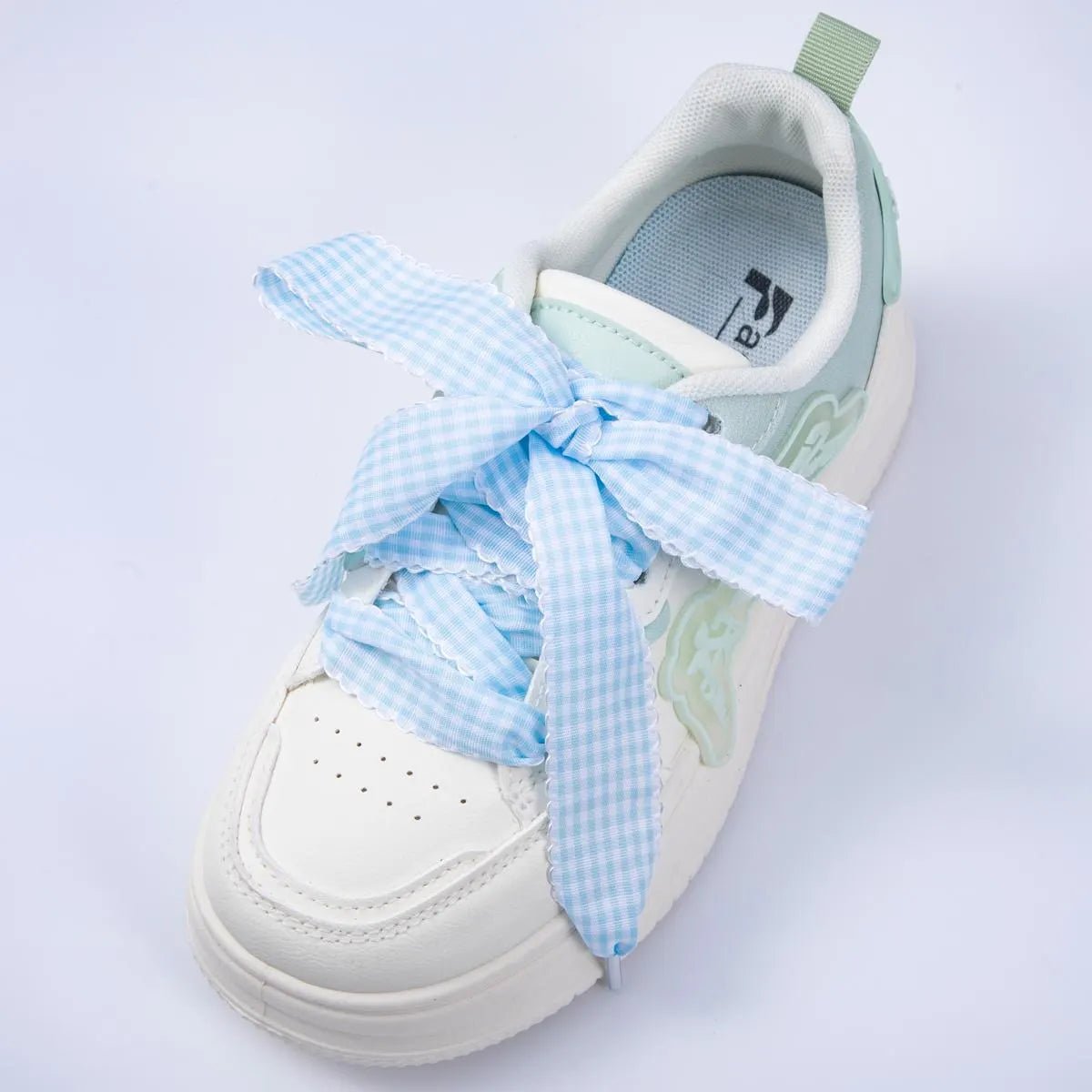 Black, Blue, Red, Pink Gingham Checkered Retro Ribbon Shoelaces | WB00296 - WB00299 - DLUXCA