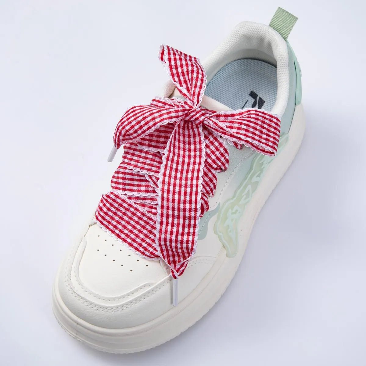 Black, Blue, Red, Pink Gingham Checkered Retro Ribbon Shoelaces | WB00296 - WB00299 - DLUXCA
