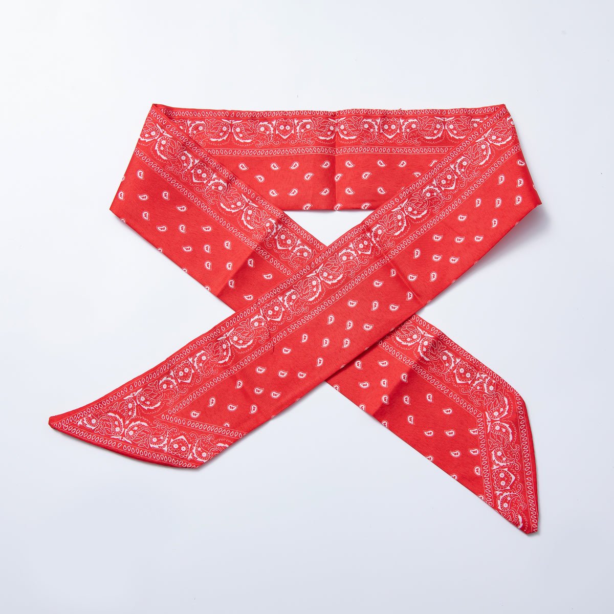 Brown Leaf, Red, Blue 73mm Soft Faux Silk Bandana Scarf Necklace | WA - 1758 - DLUXCA