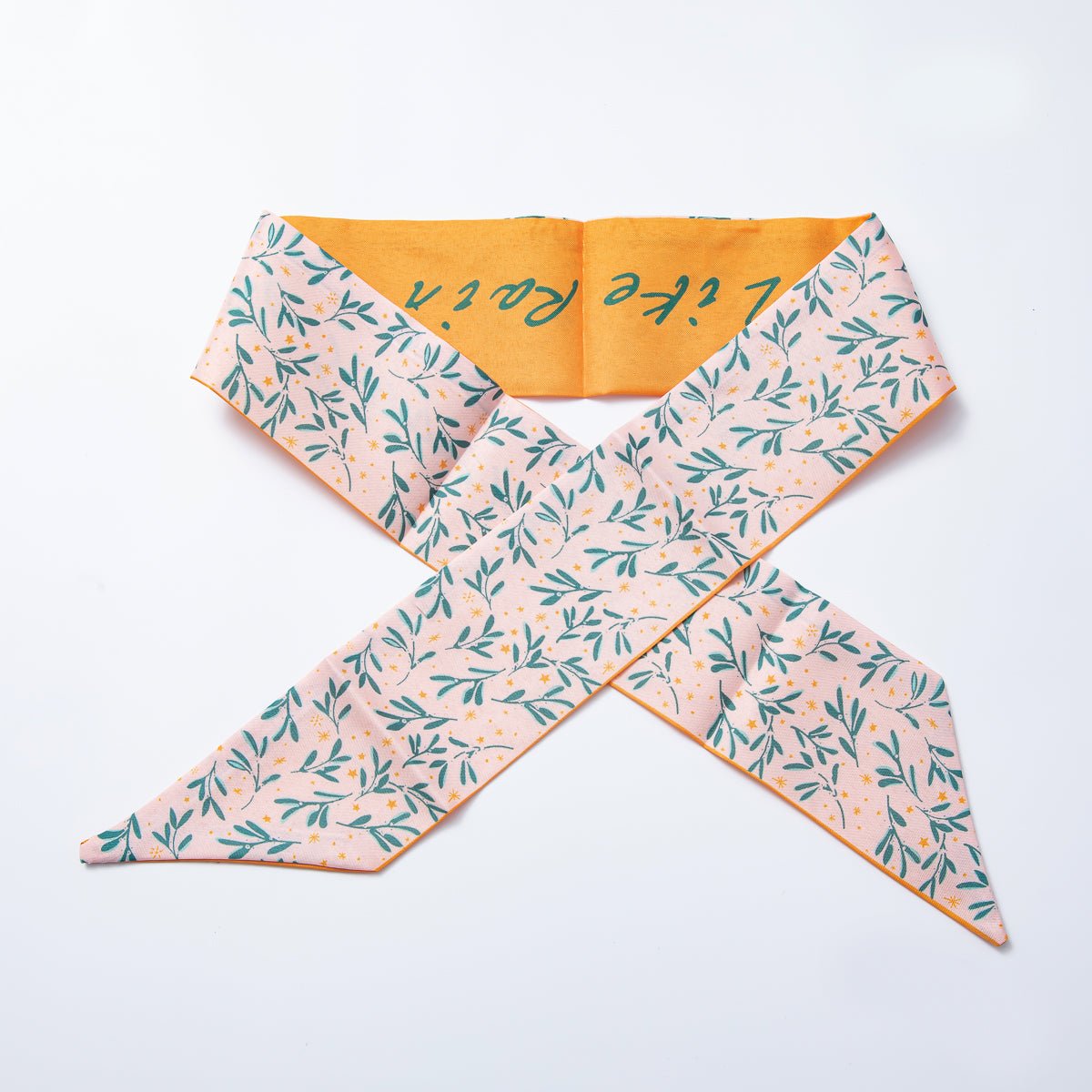 Brown Leaf, Red, Blue 73mm Soft Faux Silk Bandana Scarf Necklace | WA - 1758 - DLUXCA