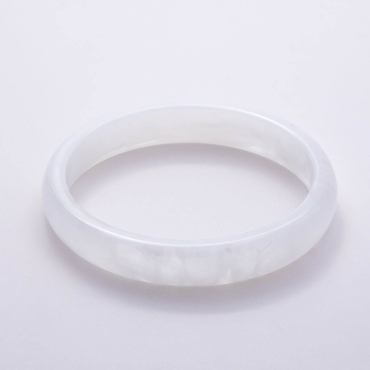 Brown, White, Red, Cream, Blue, Pink, Green, Teal Marble Thin Acrylic Resin Bangle Bracelet | WA - 04423 ~ WA - 04430 - DLUXCA