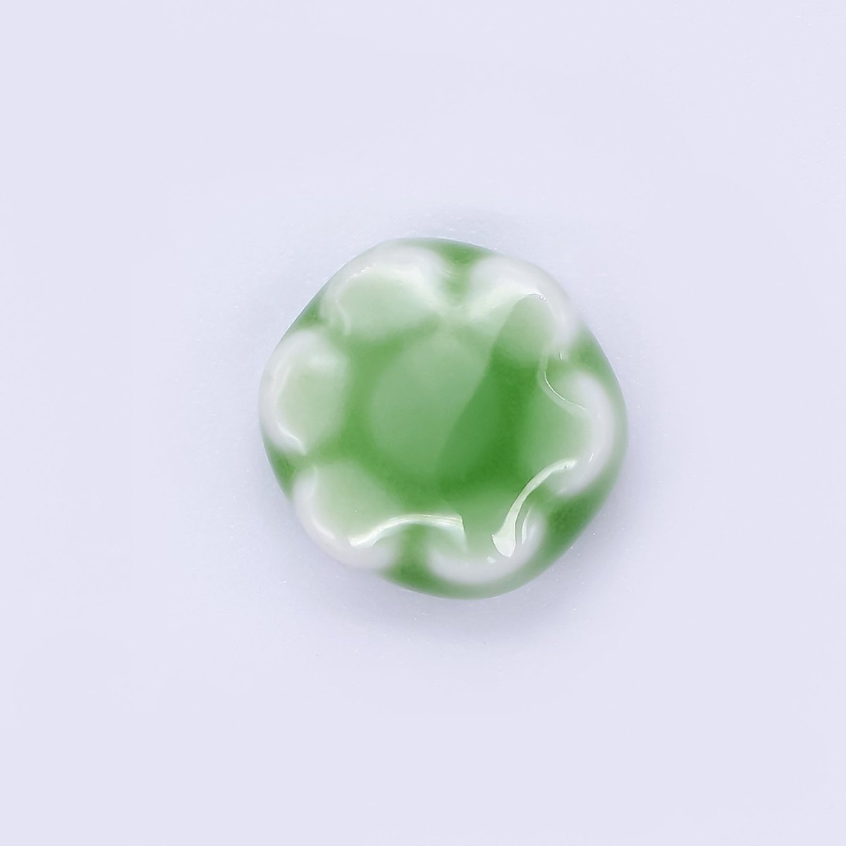 Ceramic Art Colorful 6 - Petals Blooming Flower Bead Spacer | B - 583 - B - 585, B - 598 - B - 600 - DLUXCA