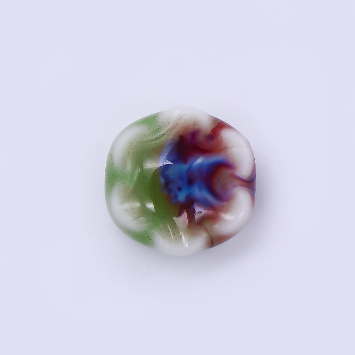 Ceramic Art Colorful 6 - Petals Blooming Flower Bead Spacer | B - 583 - B - 585, B - 598 - B - 600 - DLUXCA