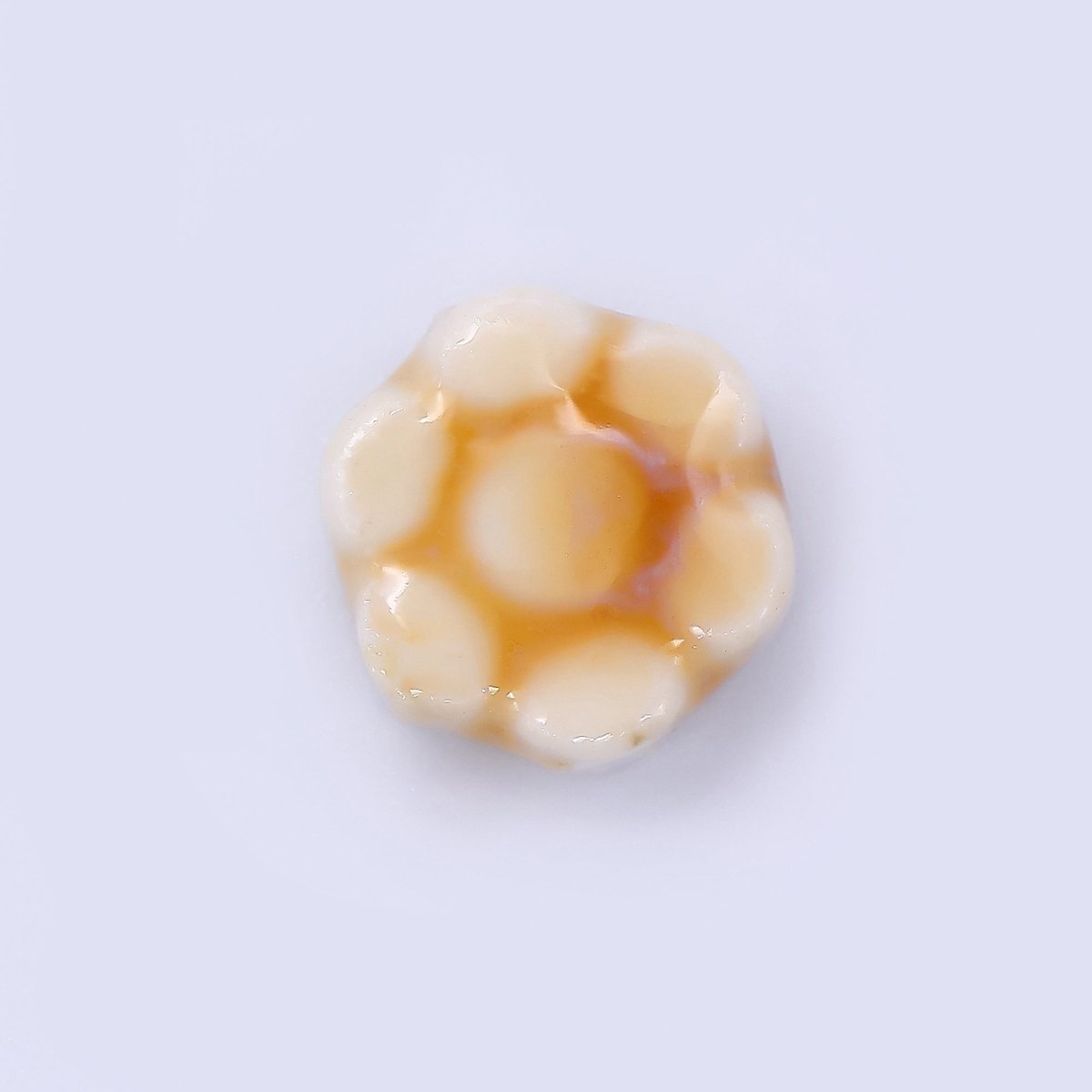 Ceramic Art Colorful 6 - Petals Blooming Flower Bead Spacer | B - 583 - B - 585, B - 598 - B - 600 - DLUXCA