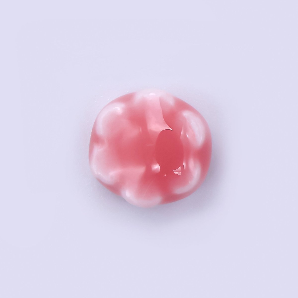 Ceramic Art Colorful 6 - Petals Blooming Flower Bead Spacer | B - 583 - B - 585, B - 598 - B - 600 - DLUXCA