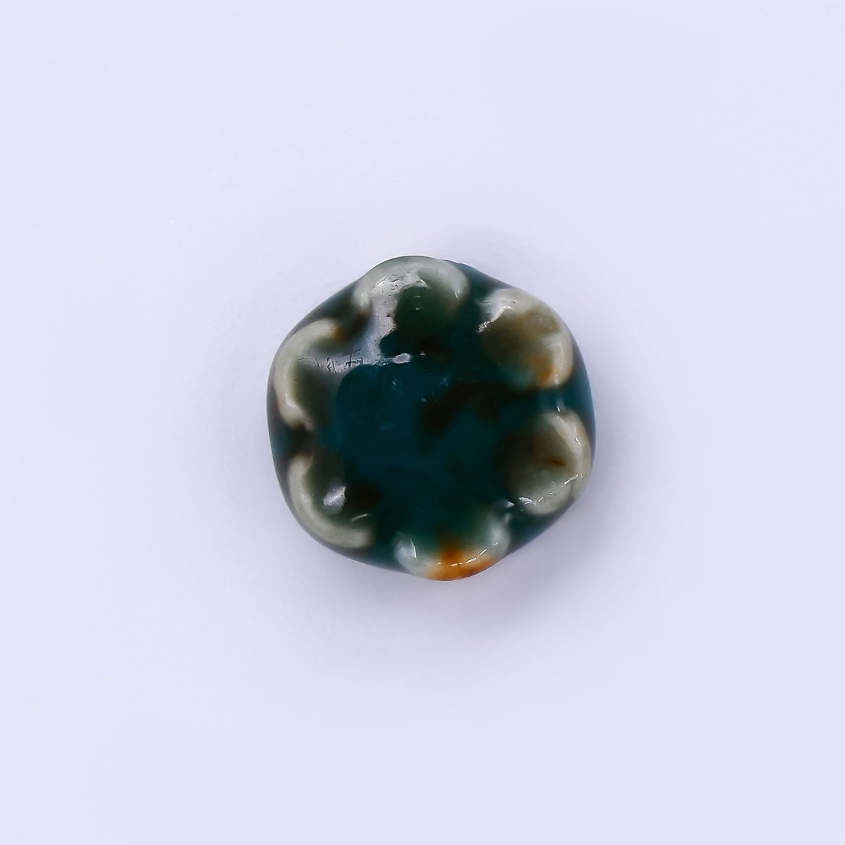 Ceramic Art Colorful 6 - Petals Blooming Flower Bead Spacer | B - 583 - B - 585, B - 598 - B - 600 - DLUXCA