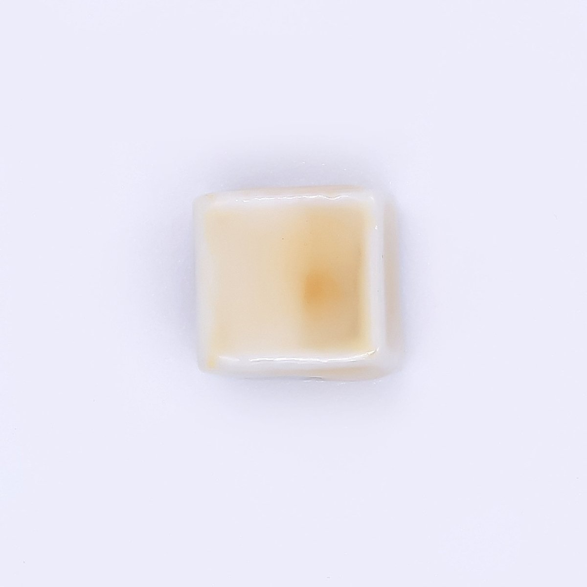 Ceramic Art Colorful Cushion Square Shaped Bead Spacer | B - 673 B - 675 B - 677 B - 678 B - 680 B - 681 B - 685 B - 686 - DLUXCA