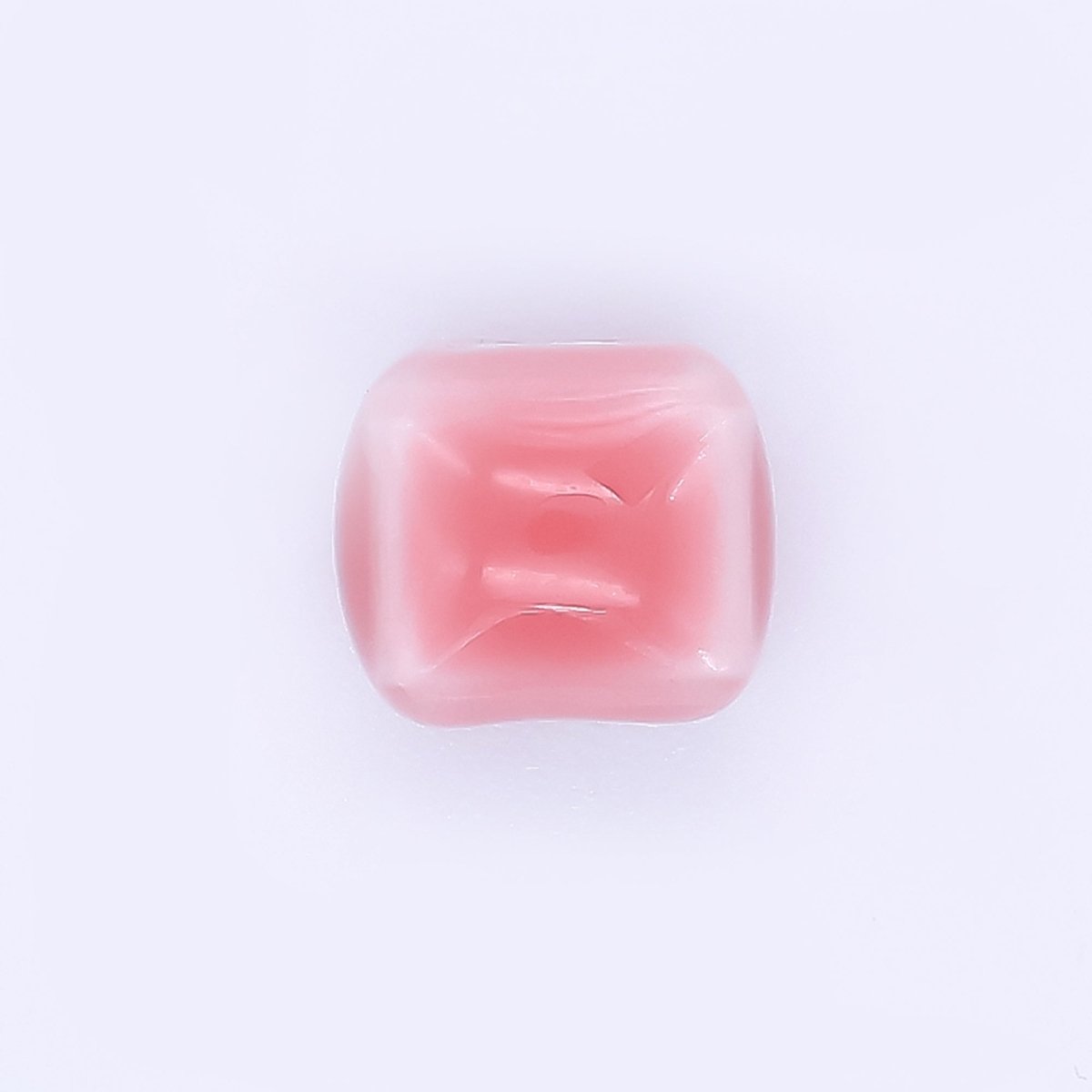 Ceramic Art Colorful Cushion Square Shaped Bead Spacer | B - 673 B - 675 B - 677 B - 678 B - 680 B - 681 B - 685 B - 686 - DLUXCA