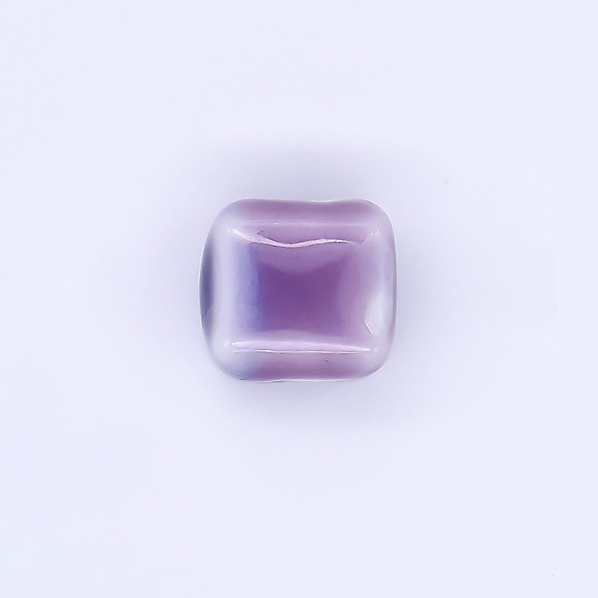 Ceramic Art Colorful Cushion Square Shaped Bead Spacer | B - 673 B - 675 B - 677 B - 678 B - 680 B - 681 B - 685 B - 686 - DLUXCA