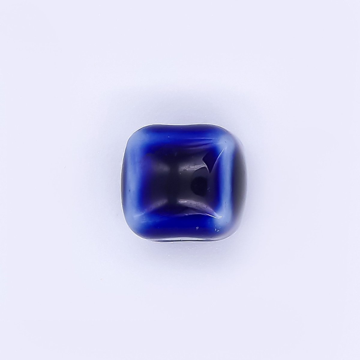 Ceramic Art Colorful Cushion Square Shaped Bead Spacer | B - 673 B - 675 B - 677 B - 678 B - 680 B - 681 B - 685 B - 686 - DLUXCA