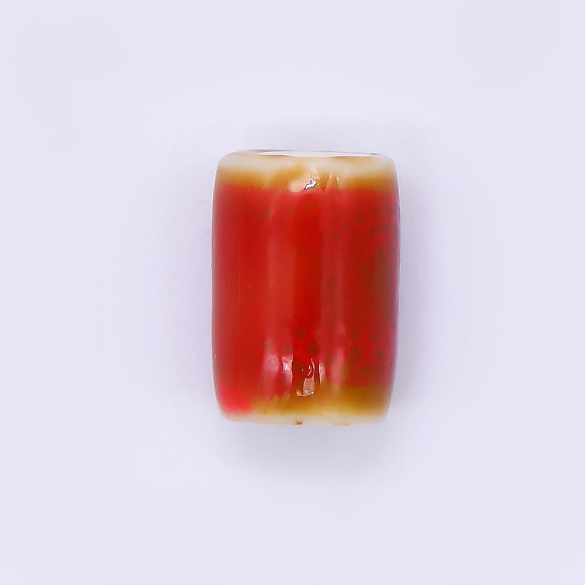 Ceramic Art Colorful Cylinder Tube Bead Spacer | B - 664, B - 666 - B - 668, B - 672 - DLUXCA