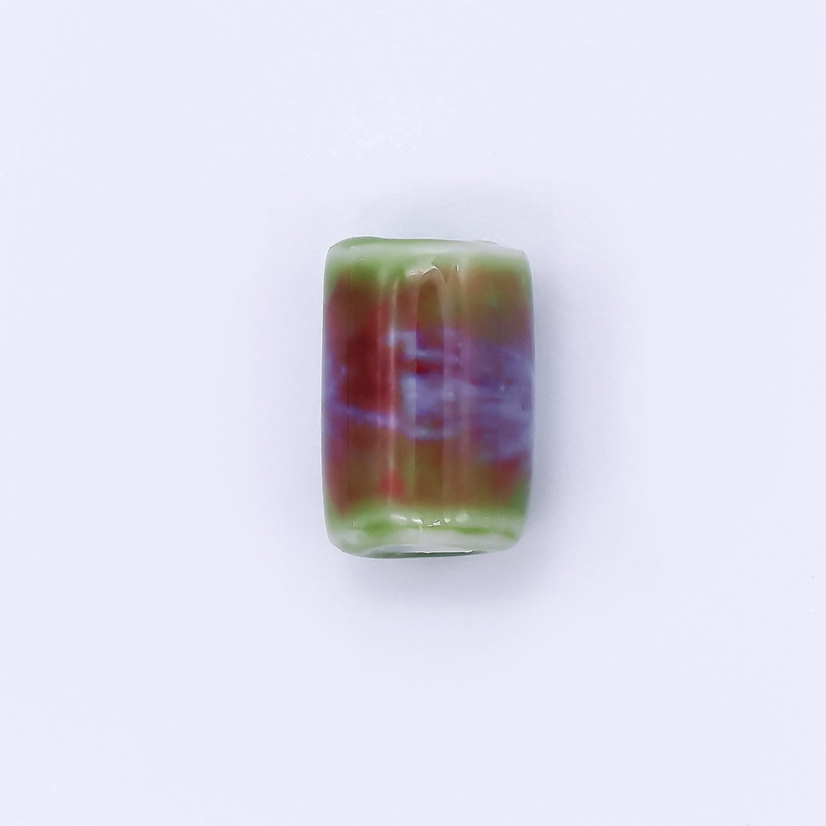 Ceramic Art Colorful Cylinder Tube Bead Spacer | B - 664, B - 666 - B - 668, B - 672 - DLUXCA