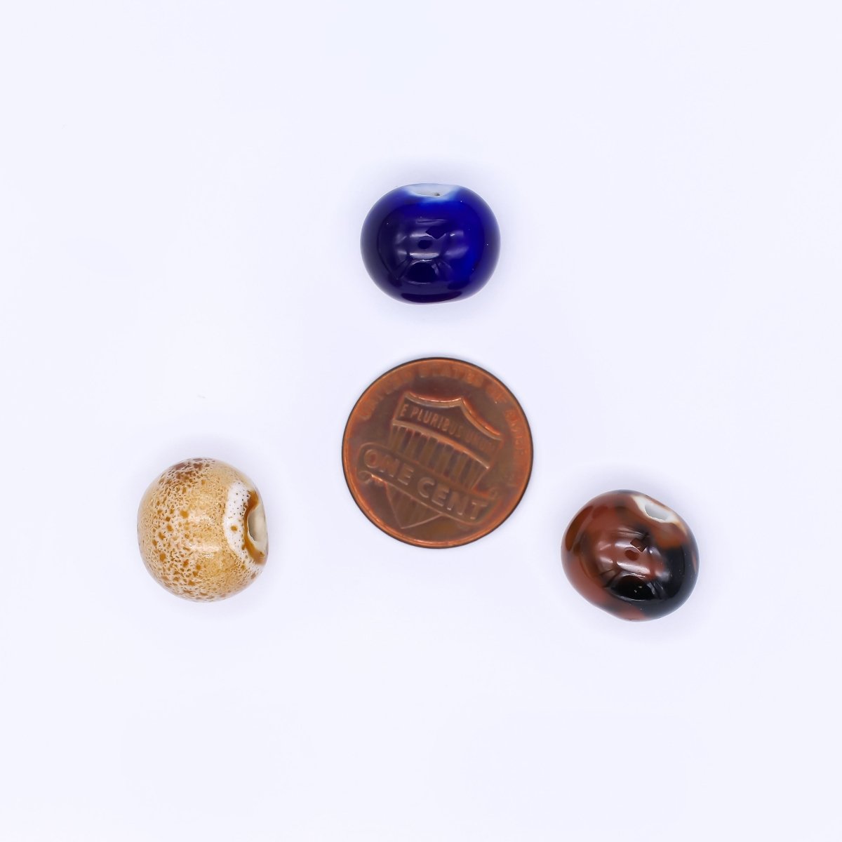 Ceramic Art Colorful Donut with Small Hole Bead Spacer | B - 551, B - 566 - B - 569, B - 575 B - 576 - DLUXCA