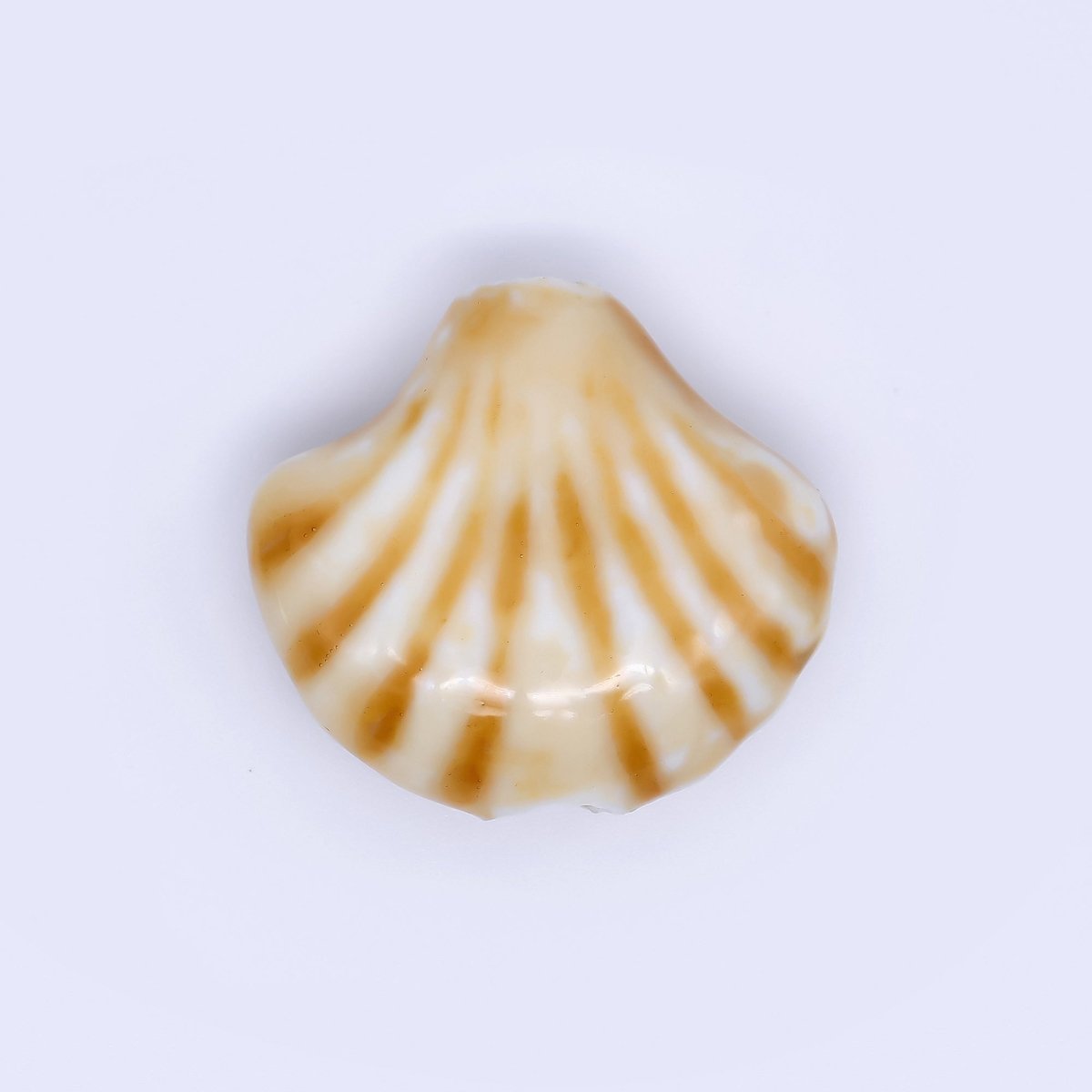 Ceramic Art Colorful Fan - Shaped Seashell Scallop Bead Spacer | B - 775 B - 776 B - 793 B - 794 - DLUXCA