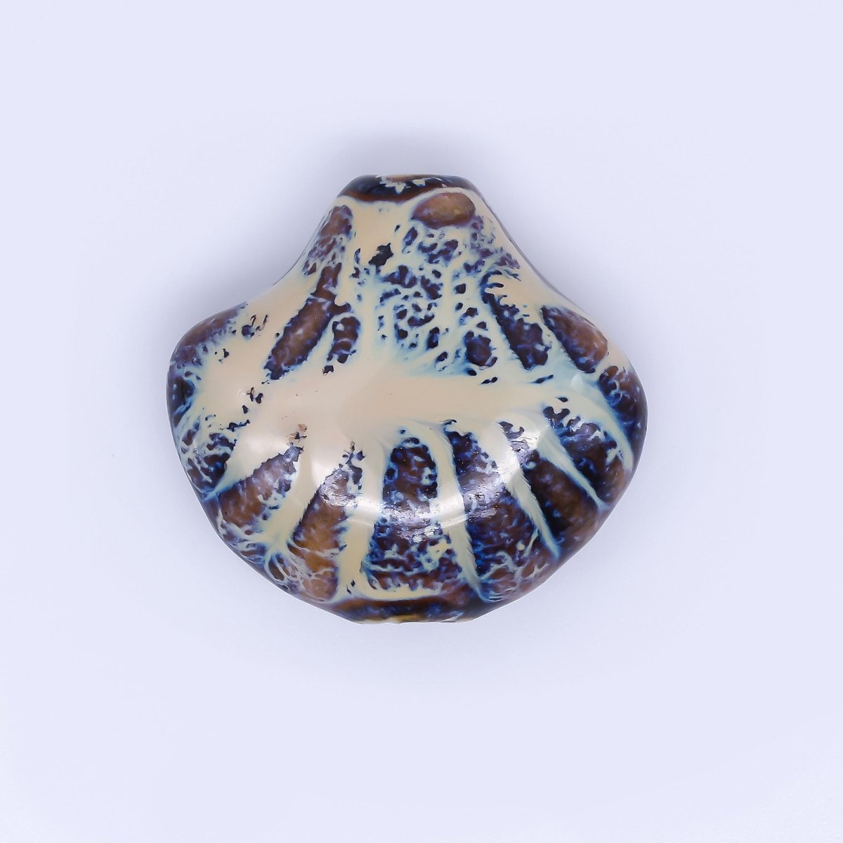 Ceramic Art Colorful Fan - Shaped Seashell Scallop Bead Spacer | B - 775 B - 776 B - 793 B - 794 - DLUXCA