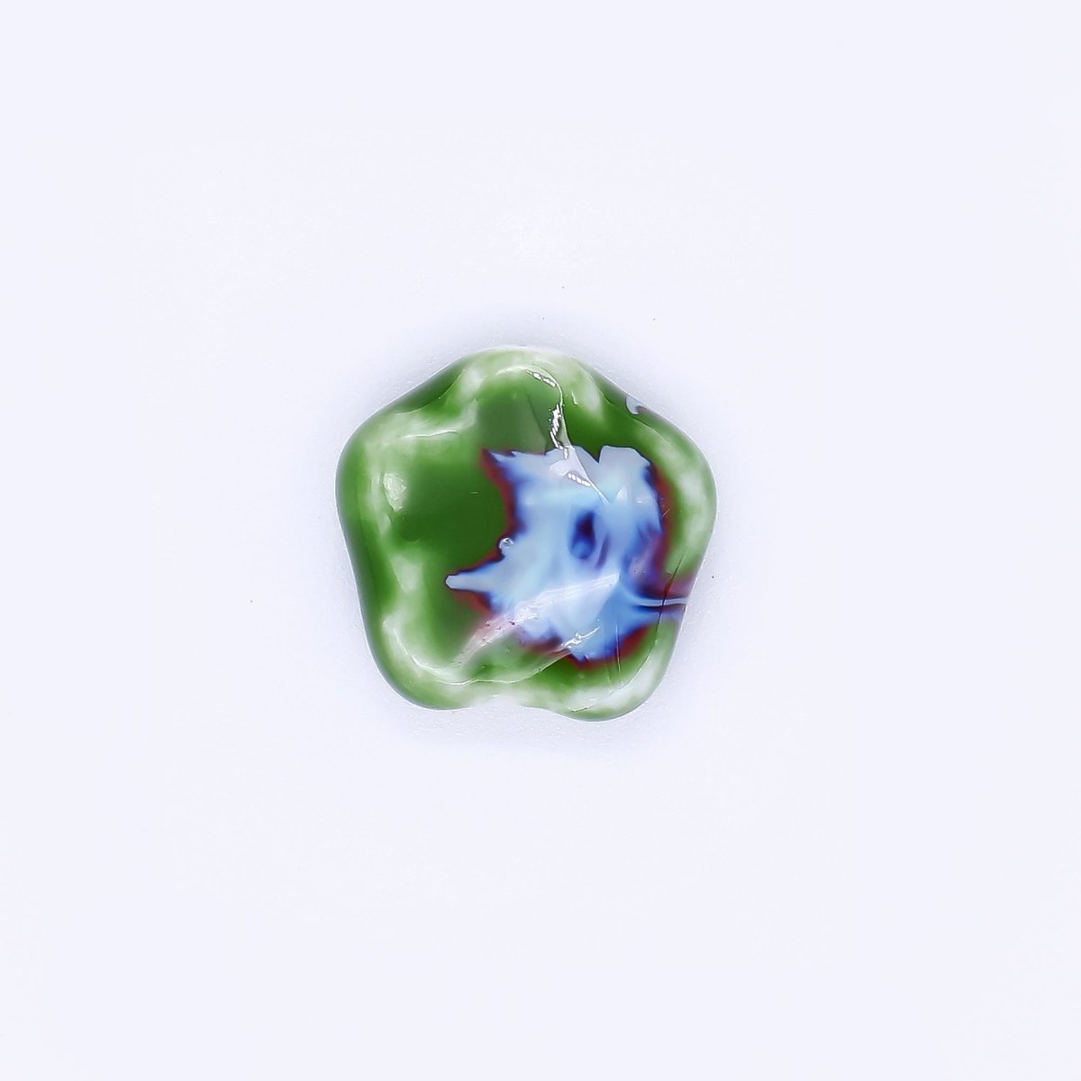 Ceramic Art Colorful Flourish Blooming Flower Bead Spacer | B - 751 B - 752, B - 757 - B762, B - 773 N - 774 - DLUXCA