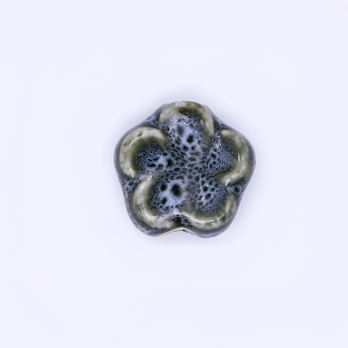 Ceramic Art Colorful Flourish Blooming Flower Bead Spacer | B - 751 B - 752, B - 757 - B762, B - 773 N - 774 - DLUXCA