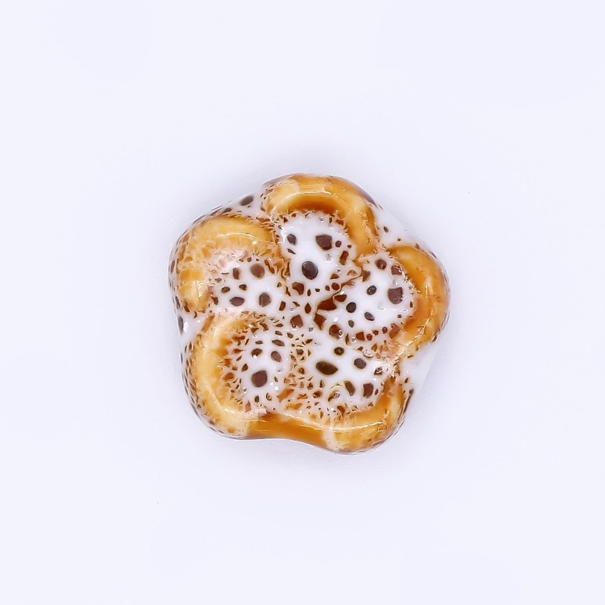 Ceramic Art Colorful Flourish Blooming Flower Bead Spacer | B - 751 B - 752, B - 757 - B762, B - 773 N - 774 - DLUXCA