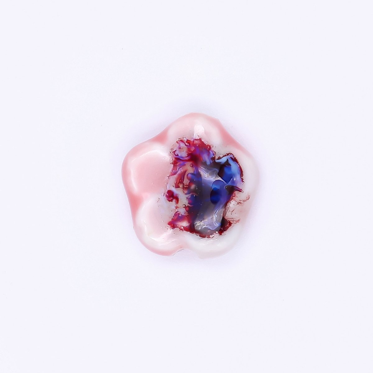 Ceramic Art Colorful Flourish Blooming Flower Bead Spacer | B - 751 B - 752, B - 757 - B762, B - 773 N - 774 - DLUXCA