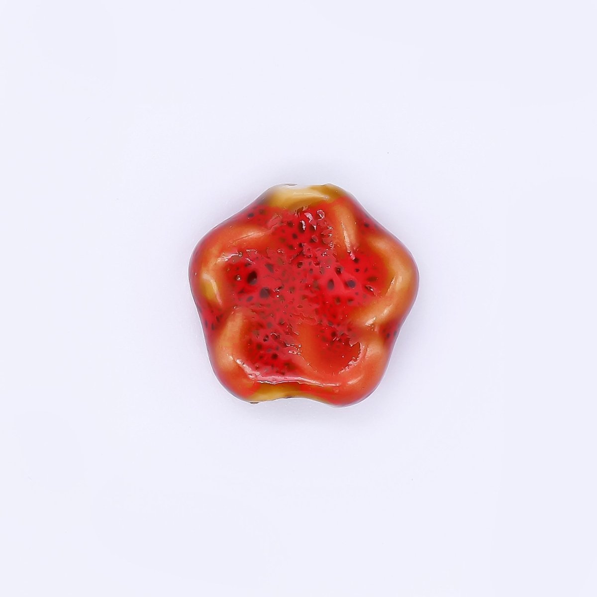 Ceramic Art Colorful Flourish Blooming Flower Bead Spacer | B - 751 B - 752, B - 757 - B762, B - 773 N - 774 - DLUXCA