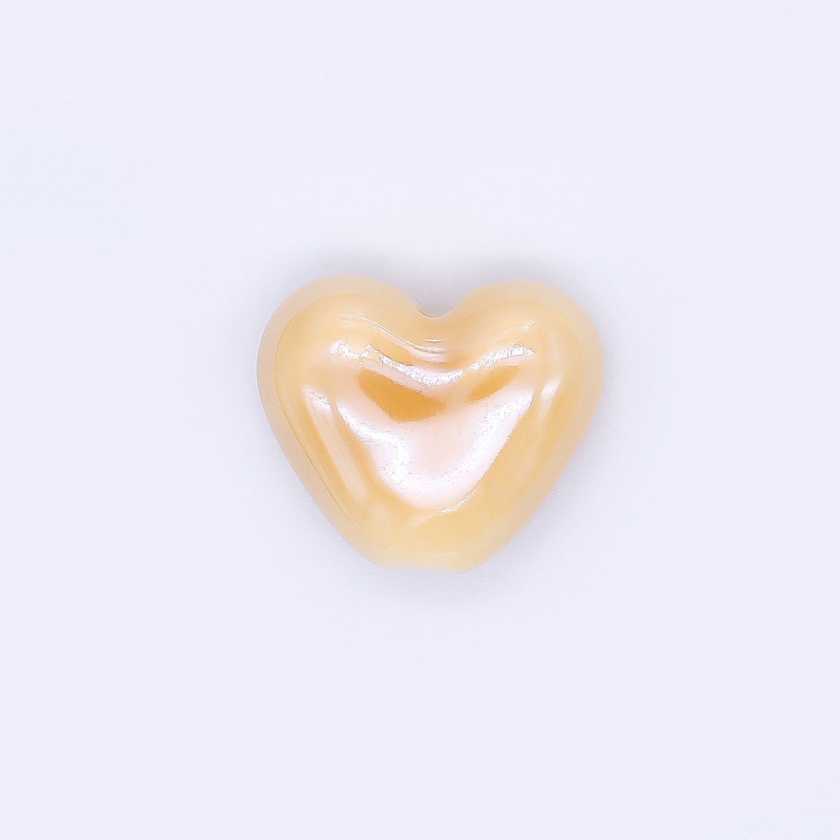 Ceramic Art Colorful Glossy Dainty Heart Bead Spacer | B - 338 B - 339 B - 342, B - 403 - B - 407 - DLUXCA