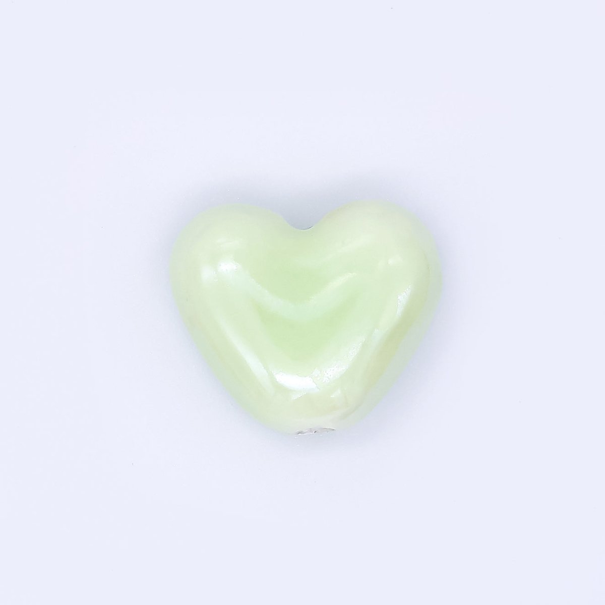 Ceramic Art Colorful Glossy Dainty Heart Bead Spacer | B - 338 B - 339 B - 342, B - 403 - B - 407 - DLUXCA