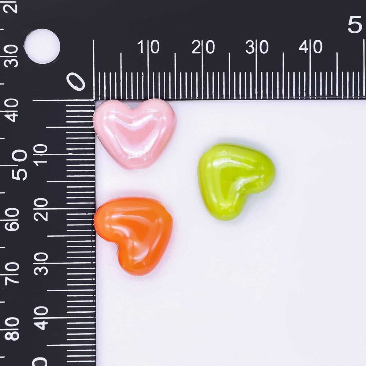 Ceramic Art Colorful Glossy Dainty Heart Bead Spacer | B - 338 B - 339 B - 342, B - 403 - B - 407 - DLUXCA