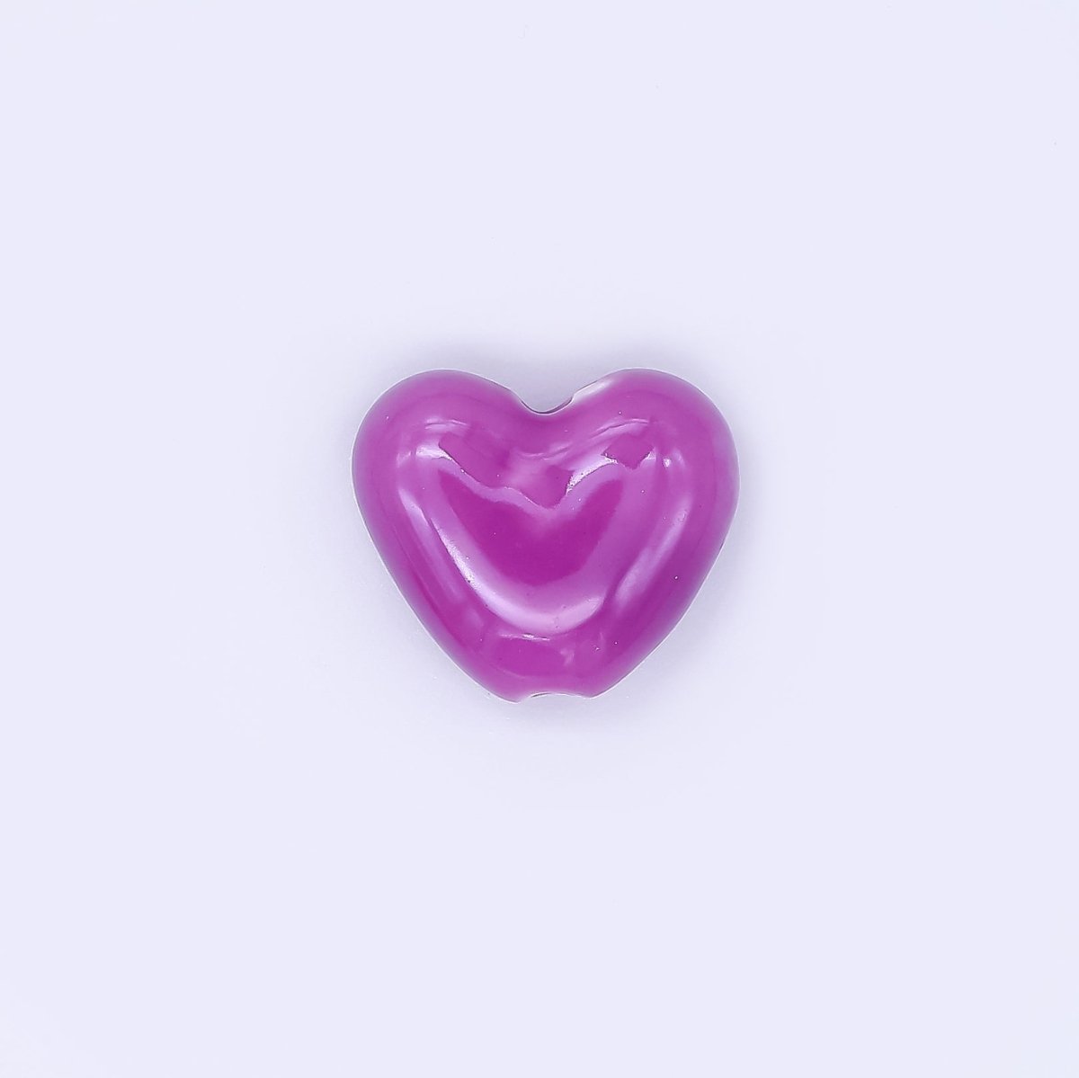 Ceramic Art Colorful Glossy Dainty Heart Bead Spacer | B - 338 B - 339 B - 342, B - 403 - B - 407 - DLUXCA