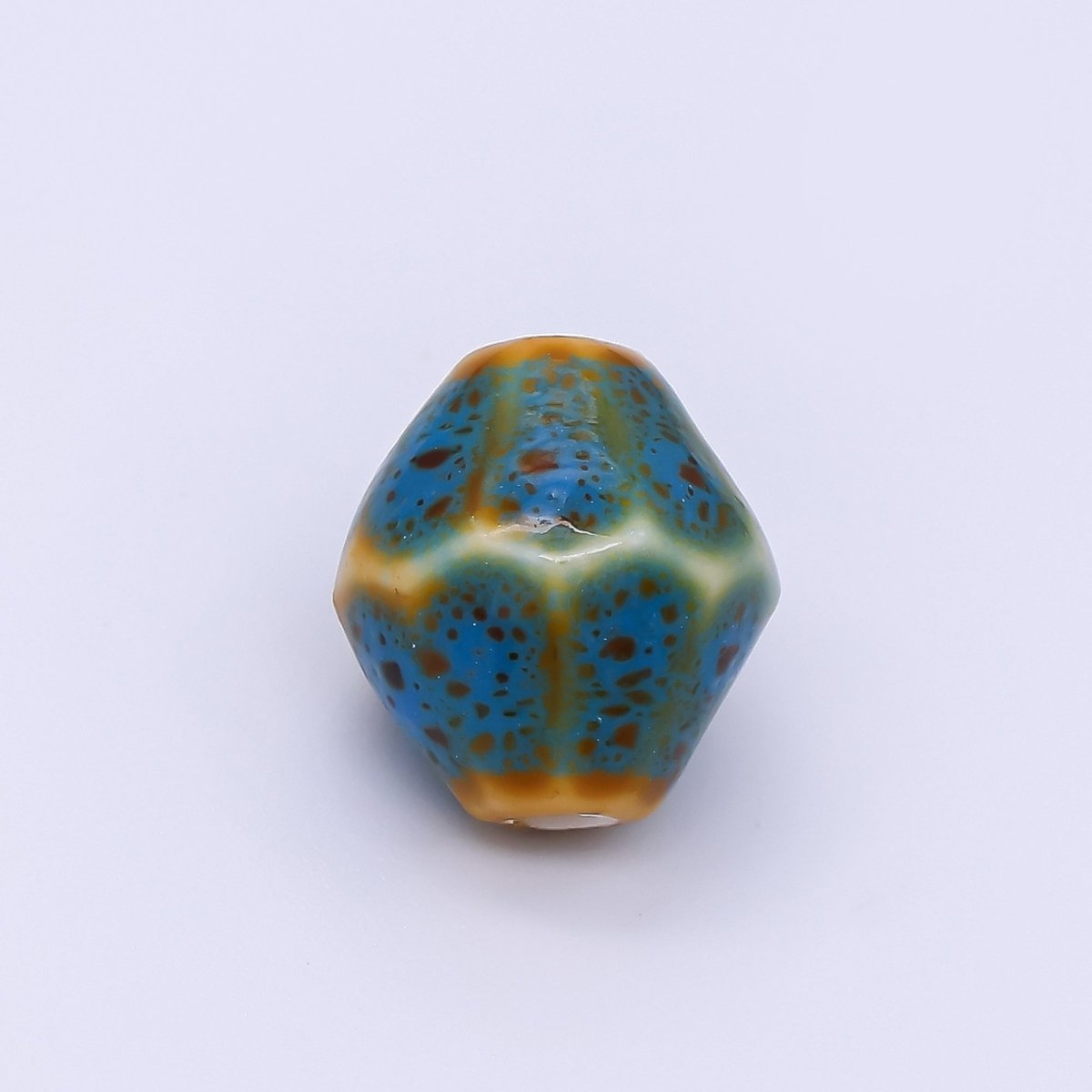 Ceramic Art Colorful Mossy Pod - Shaped Bead Spacer | B - 689 B - 691 B - 692 B - 694, B - 696 - B - 700 - DLUXCA