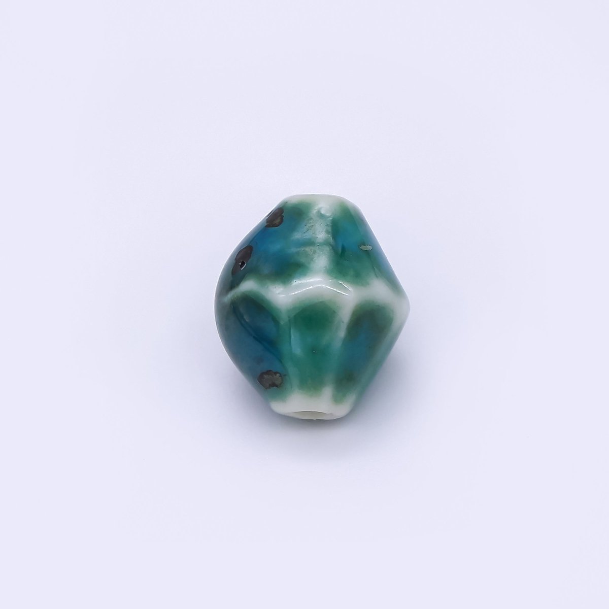 Ceramic Art Colorful Mossy Pod - Shaped Bead Spacer | B - 689 B - 691 B - 692 B - 694, B - 696 - B - 700 - DLUXCA