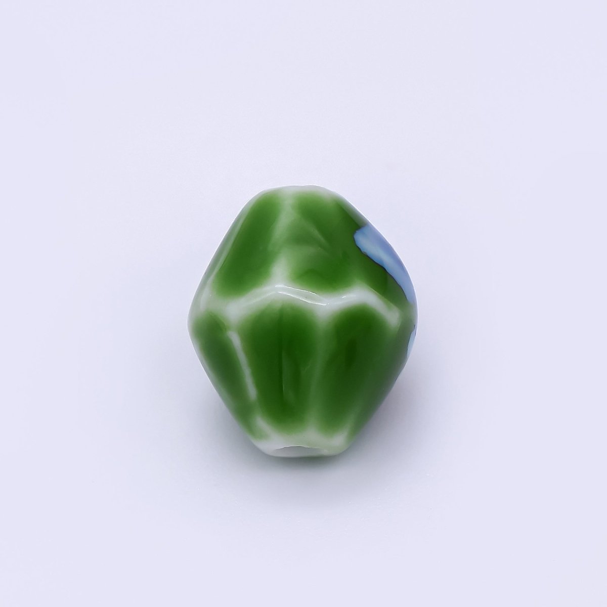 Ceramic Art Colorful Mossy Pod - Shaped Bead Spacer | B - 689 B - 691 B - 692 B - 694, B - 696 - B - 700 - DLUXCA