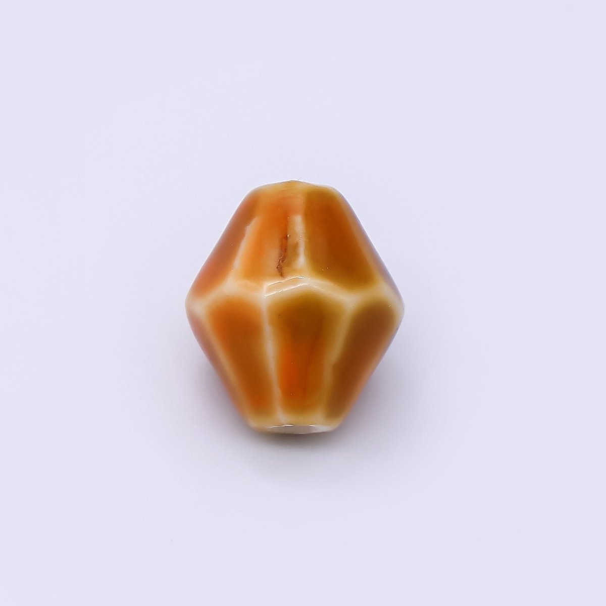 Ceramic Art Colorful Mossy Pod - Shaped Bead Spacer | B - 689 B - 691 B - 692 B - 694, B - 696 - B - 700 - DLUXCA
