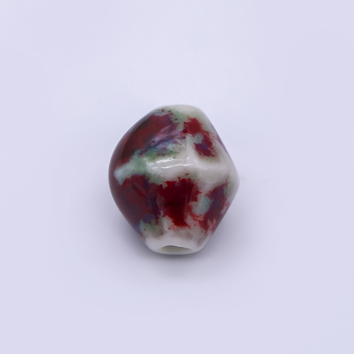 Ceramic Art Colorful Mossy Pod - Shaped Bead Spacer | B - 689 B - 691 B - 692 B - 694, B - 696 - B - 700 - DLUXCA