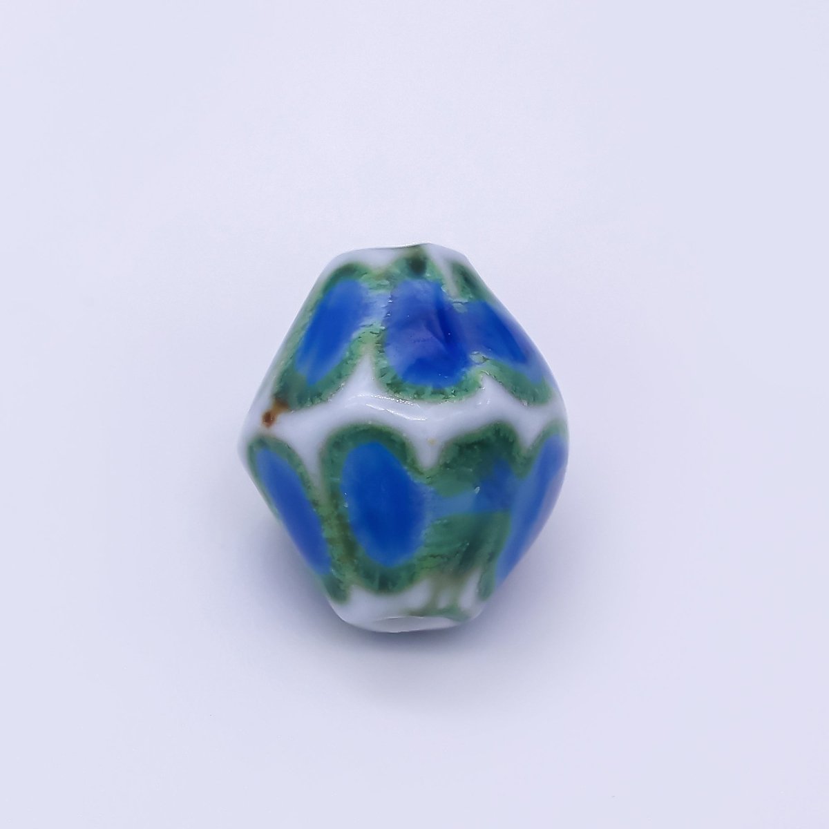 Ceramic Art Colorful Mossy Pod - Shaped Bead Spacer | B - 689 B - 691 B - 692 B - 694, B - 696 - B - 700 - DLUXCA