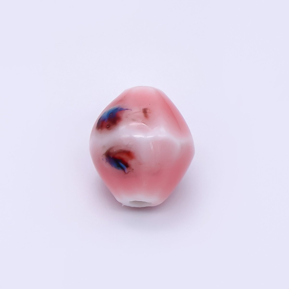 Ceramic Art Colorful Mossy Pod - Shaped Bead Spacer | B - 689 B - 691 B - 692 B - 694, B - 696 - B - 700 - DLUXCA