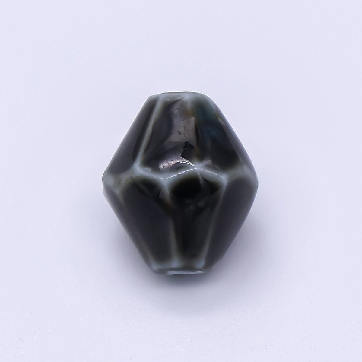 Ceramic Art Colorful Mossy Pod - Shaped Bead Spacer | B - 689 B - 691 B - 692 B - 694, B - 696 - B - 700 - DLUXCA