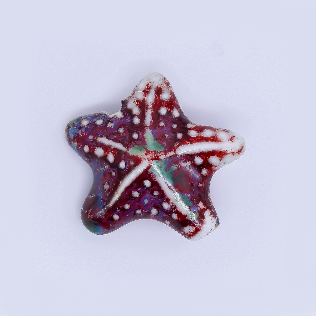 Ceramic Art Colorful Ocean Starfish Bead Spacer | B - 025 B - 026, B - 621 - B - 233, B - 625 - DLUXCA