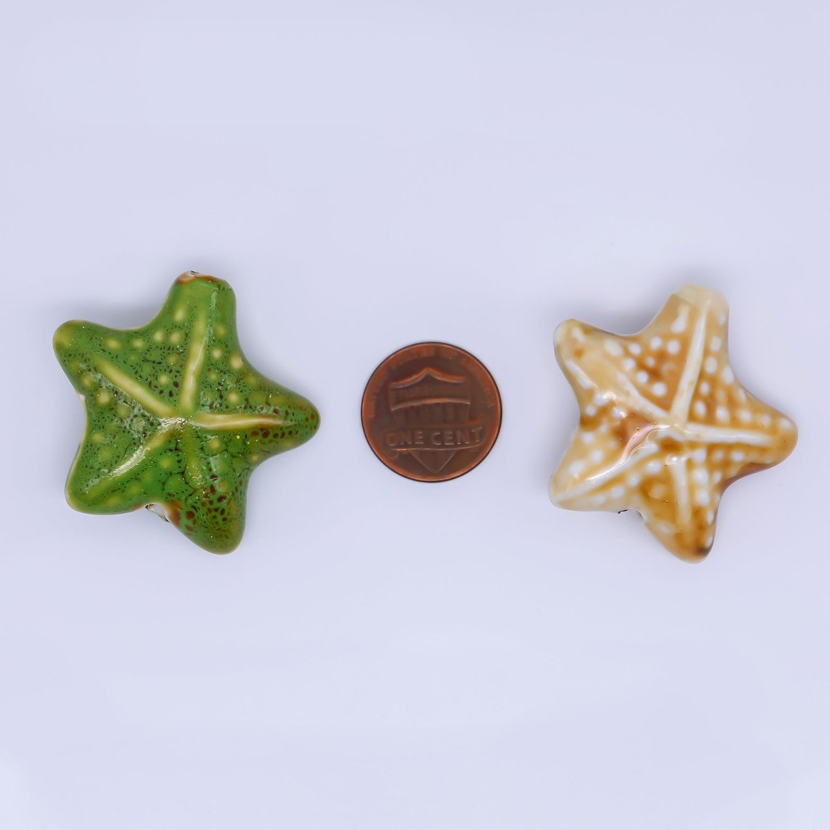 Ceramic Art Colorful Ocean Starfish Bead Spacer | B - 025 B - 026, B - 621 - B - 233, B - 625 - DLUXCA