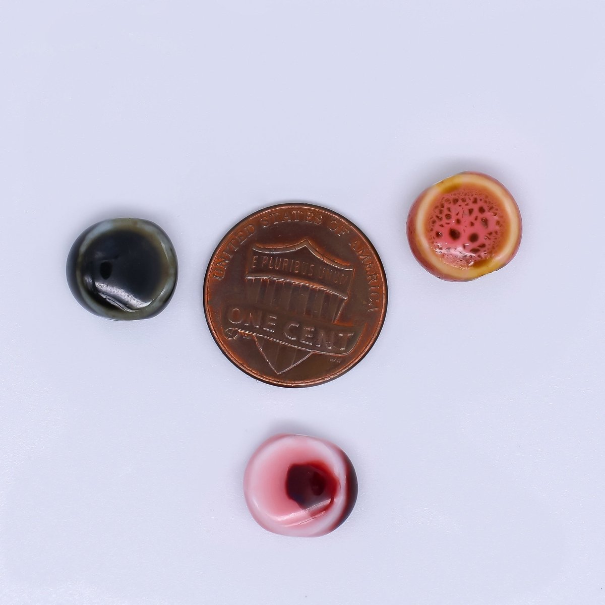 Ceramic Art Colorful Perfectly Circle Round Bead Spacer | B - 526 - B - 528, B - 535 - B - 538, B - 540 B - 541 B - 546, B - 548 - B - 550 - DLUXCA