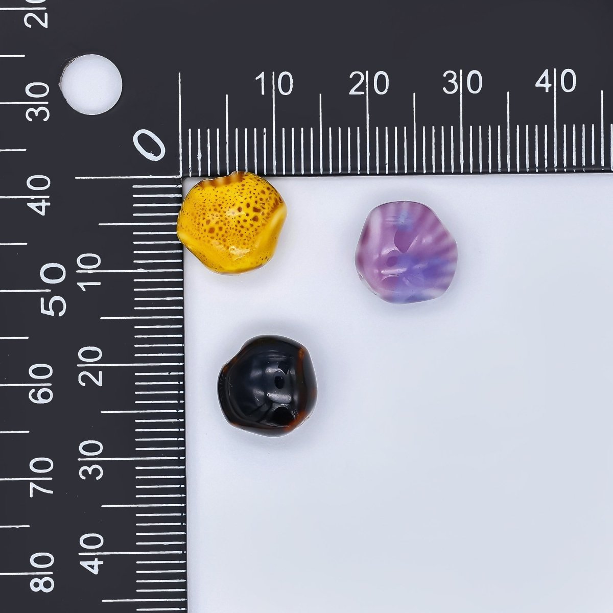 Ceramic Art Colorful Seashell - Shaped Bead Spacer | B - 799, B - 801 - B - 805 - DLUXCA
