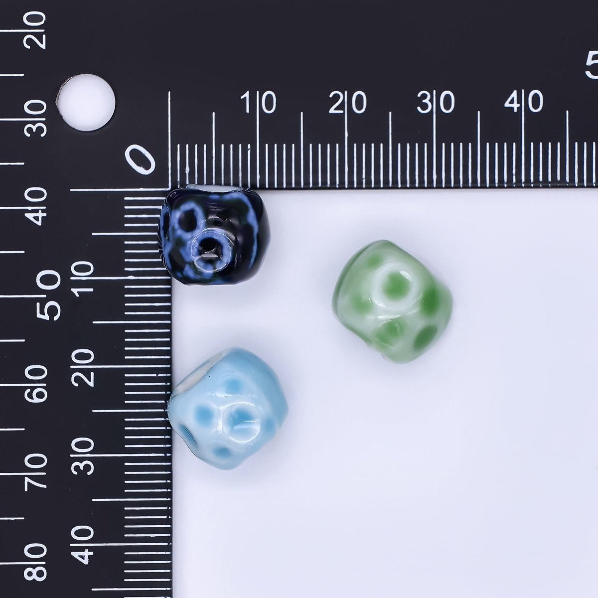 Ceramic Art Colorful Simple Rondelle Donut Bead Spacer | B - 701 B - 711 B - 712 B - 928 B - 929 - DLUXCA