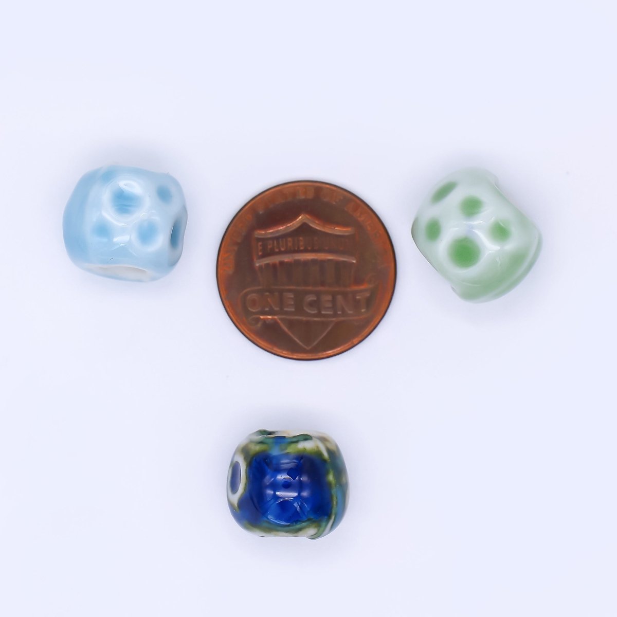 Ceramic Art Colorful Simple Rondelle Donut Bead Spacer | B - 701 B - 711 B - 712 B - 928 B - 929 - DLUXCA