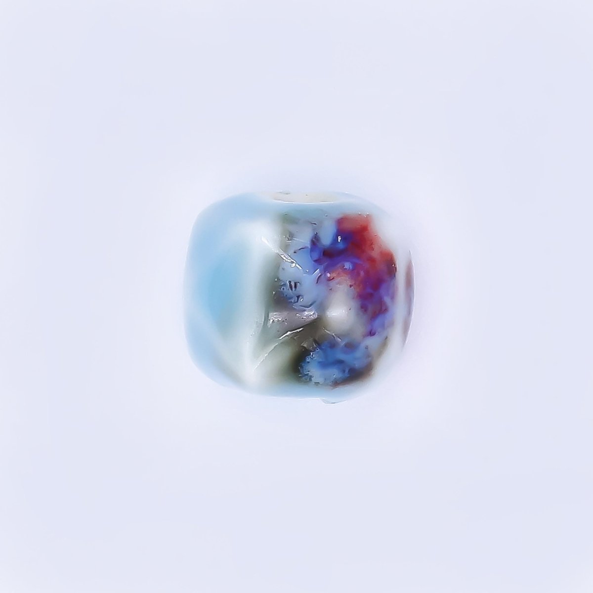 Ceramic Art Colorful Soft - Rounded Box Bead Spacer | B - 318 B - 328 B - 348 B - 355 B - 356 B - 367 B - 419 - DLUXCA