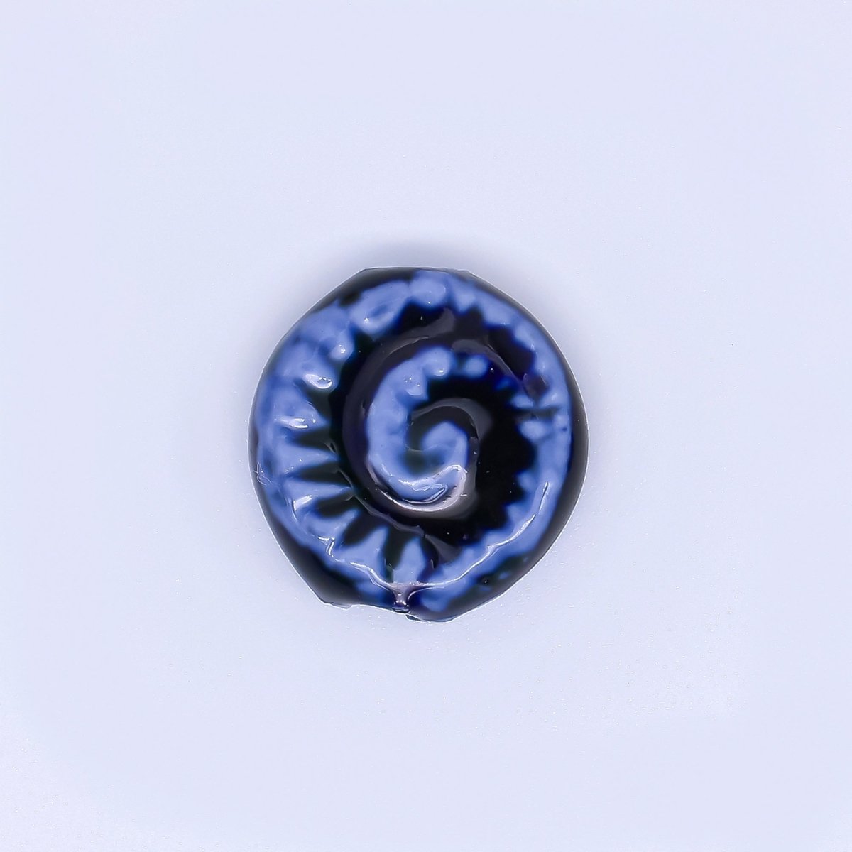 Ceramic Art Colorful Spiral Round Bead Spacer | B - 806 B - 812 B - 813, B - 817 - B - 819, B - 827 B - 828 - DLUXCA