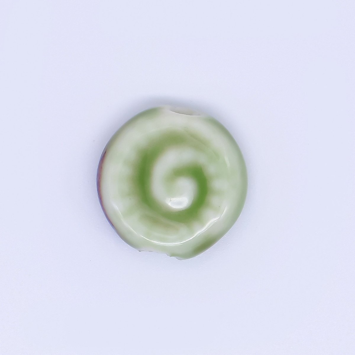 Ceramic Art Colorful Spiral Round Bead Spacer | B - 806 B - 812 B - 813, B - 817 - B - 819, B - 827 B - 828 - DLUXCA