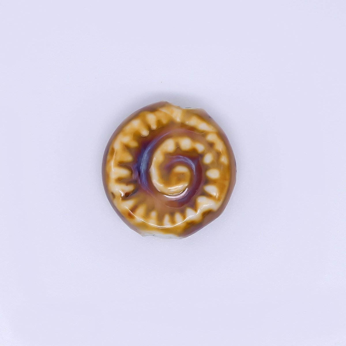 Ceramic Art Colorful Spiral Round Bead Spacer | B - 806 B - 812 B - 813, B - 817 - B - 819, B - 827 B - 828 - DLUXCA