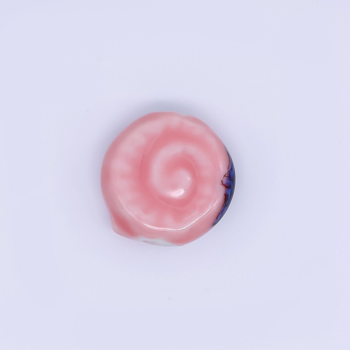 Ceramic Art Colorful Spiral Round Bead Spacer | B - 806 B - 812 B - 813, B - 817 - B - 819, B - 827 B - 828 - DLUXCA