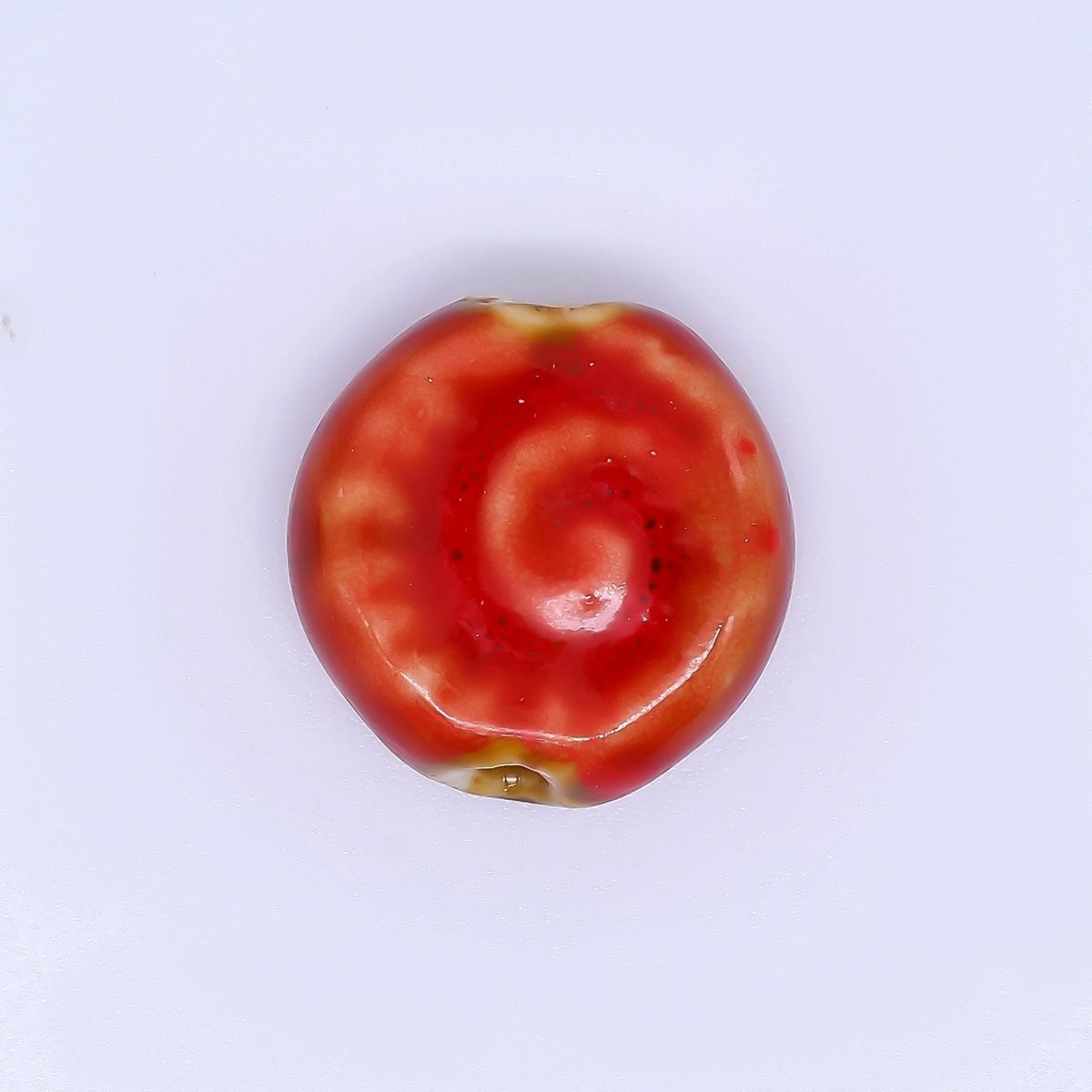 Ceramic Art Colorful Spiral Round Bead Spacer | B - 806 B - 812 B - 813, B - 817 - B - 819, B - 827 B - 828 - DLUXCA
