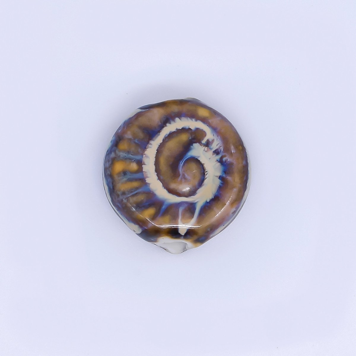 Ceramic Art Colorful Spiral Round Bead Spacer | B - 806 B - 812 B - 813, B - 817 - B - 819, B - 827 B - 828 - DLUXCA
