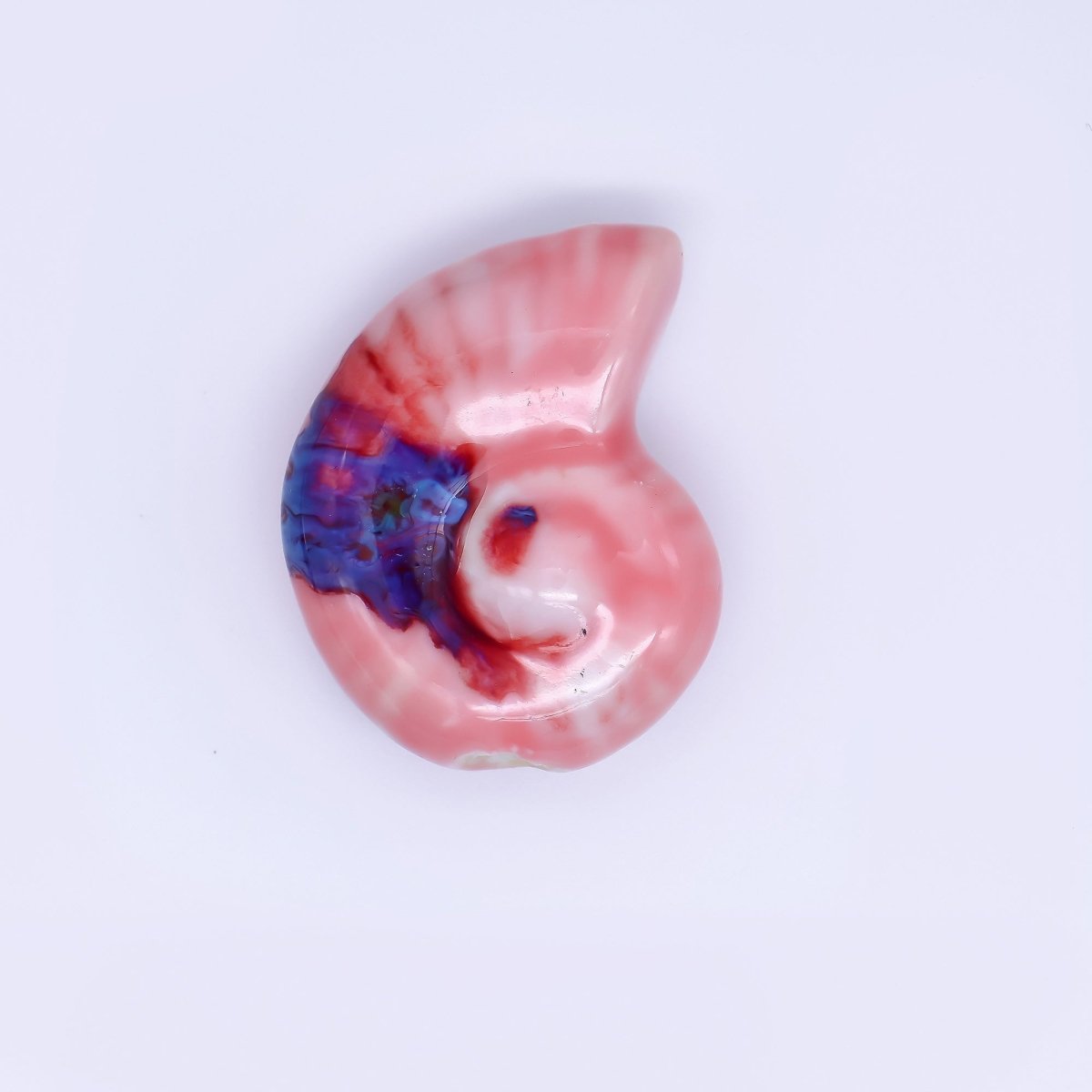 Ceramic Art Colorful Spiral Snail Shell Bead Spacer | B - 850 - B - 854 - DLUXCA